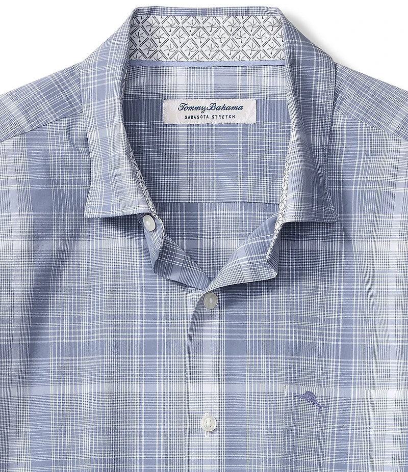 Tommy Bahama Big & Tall Sarasota Stretch La Cumbre Plaid Long Sleeve Woven Shirt