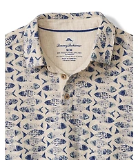 Tommy Bahama Big & Tall Sardine Soiree Short Sleeve Polo Shirt