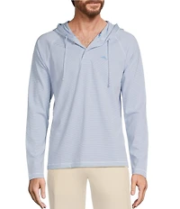 Tommy Bahama Big & Tall Starboard Stripe Long Sleeve Hoodie