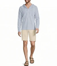 Tommy Bahama Big & Tall Starboard Stripe Long Sleeve Hoodie