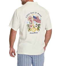 Tommy Bahama Big & Tall Stars & Stripes Short Sleeve Woven Camp Shirt