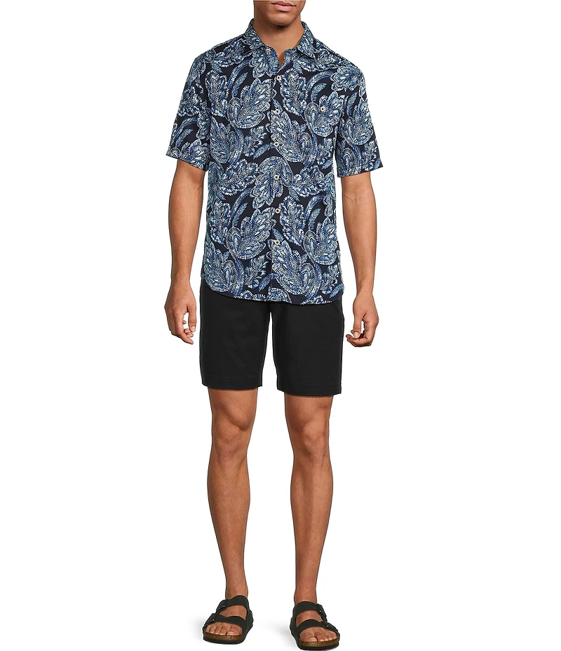 Tommy Bahama Big & Tall Tortola Midnight Blues Short Sleeve Woven Shirt