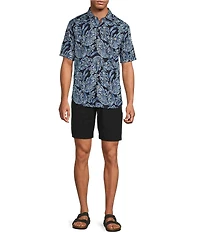 Tommy Bahama Big & Tall Tortola Midnight Blues Short Sleeve Woven Shirt
