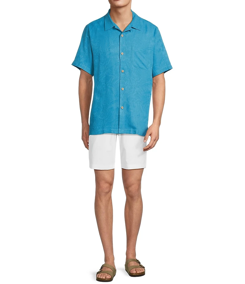 Tommy Bahama Big & Tall Solid Tropic Isle Silk Short Sleeve Woven Shirt