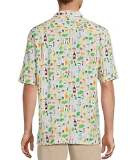 Tommy Bahama Big & Tall Veracruz Cay Lemon Lounge Short Sleeve Woven Camp Shirt