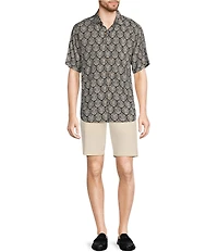Tommy Bahama Big & Tall Veracruz Cay Monstera Tiles Short Sleeve Woven Shirt
