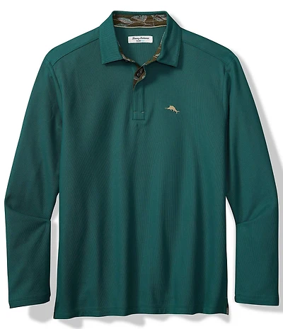 Tommy Bahama Big & Tall Vintage Vines 5 O' Clock Long Sleeve Polo Shirt
