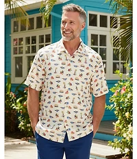 Tommy Bahama Big & Tall Wave Cruiser Short Sleeve Woven Shirt