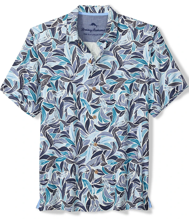 Tommy Bahama Blue Lagoon Leaves Short Sleeve Woven Shirt