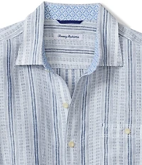 Tommy Bahama Blue Royale Stripe Long Sleeve Woven Shirt