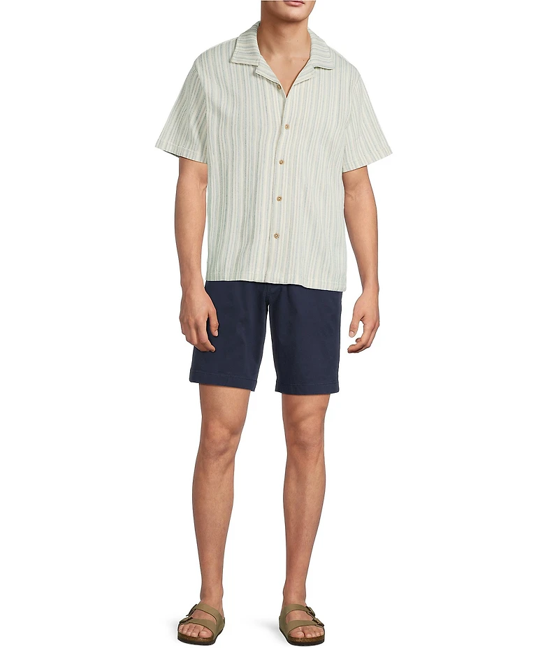 Tommy Bahama Boardwalk Bay Stripe Short Sleeve Woven Camp Shirt