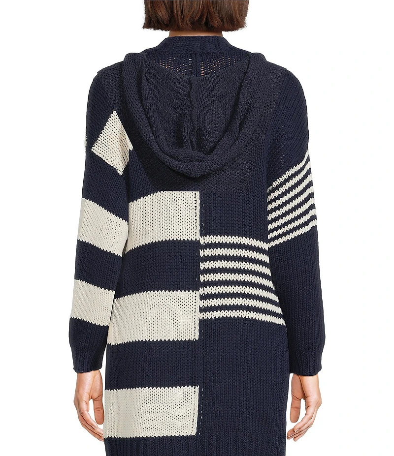 Tommy Bahama Boardwalk Stripe V-Neck Long Sleeve Button Front Cardigan