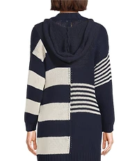 Tommy Bahama Boardwalk Stripe V-Neck Long Sleeve Button Front Cardigan