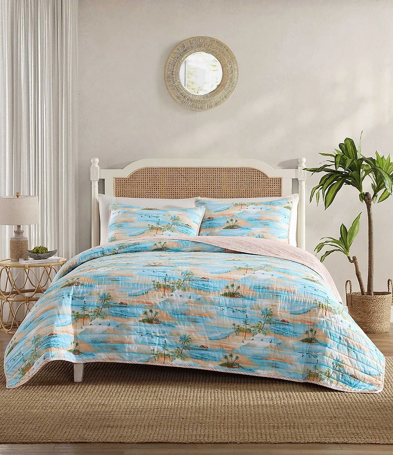 Tommy Bahama Bon Voyage Cotton Reversible Quilt Mini Set