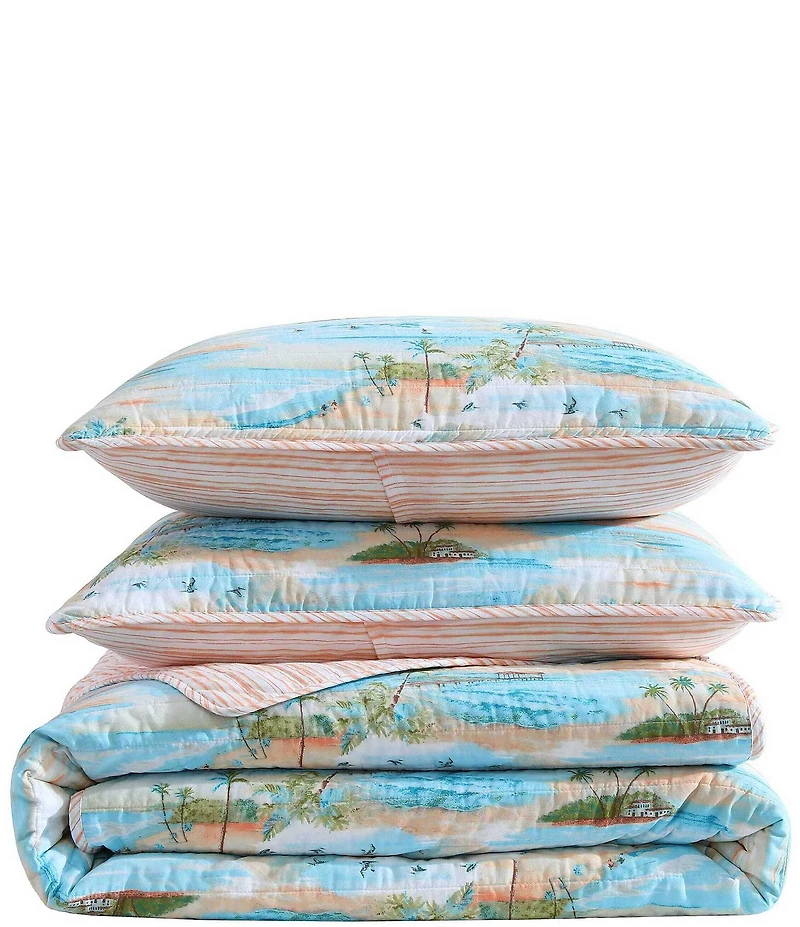 Tommy Bahama Bon Voyage Cotton Reversible Quilt Mini Set