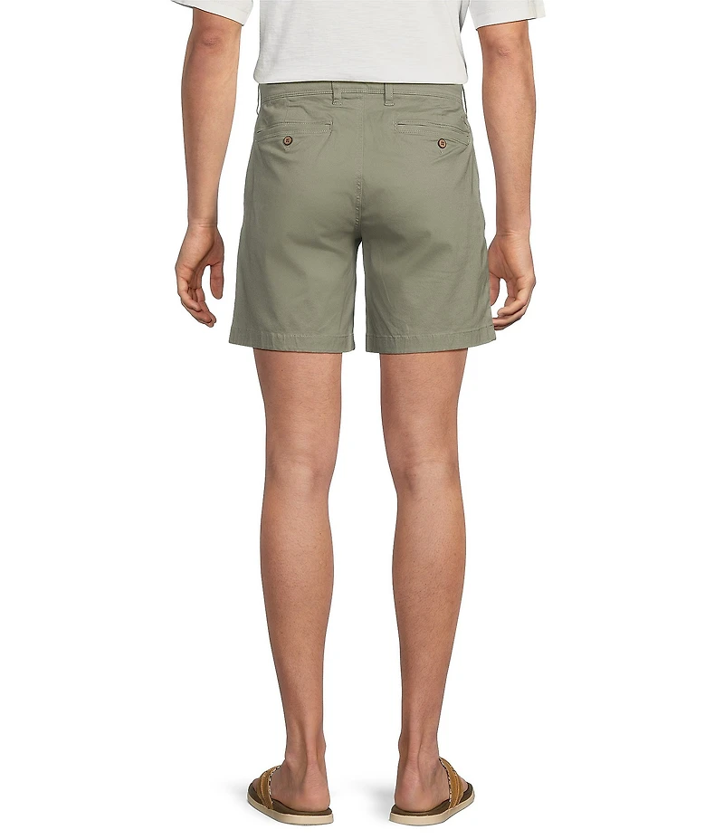Tommy Bahama Boracay Island Chino Flat-Front 7#double; Inseam Shorts