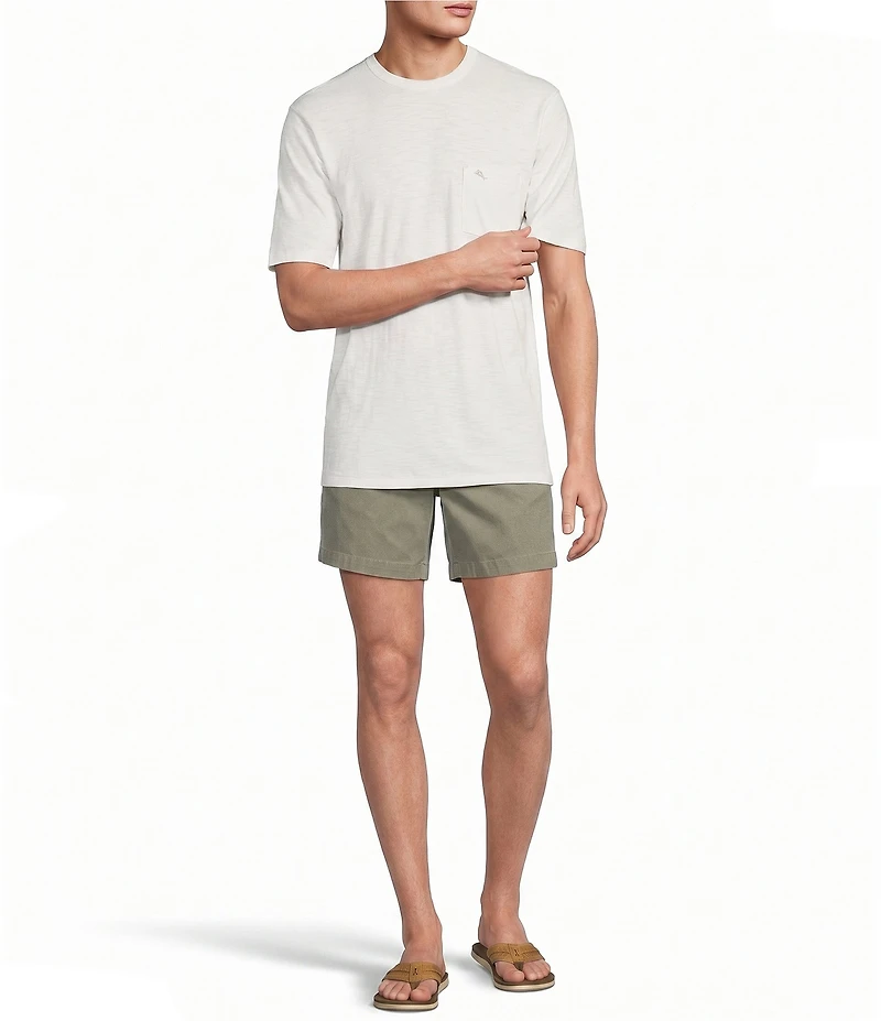Tommy Bahama Boracay Island Chino Flat-Front 7#double; Inseam Shorts