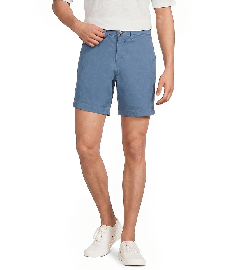 Tommy Bahama Boracay Island Chino Flat-Front 7#double; Inseam Shorts