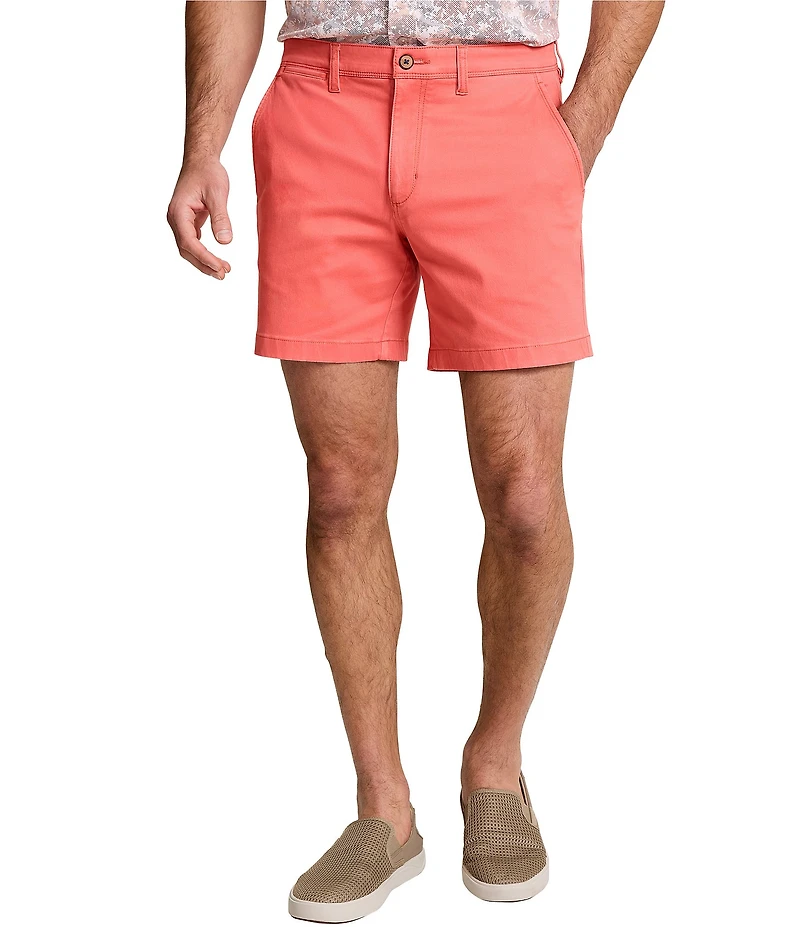 Tommy Bahama Boracay Island Chino Flat-Front 7#double; Inseam Shorts