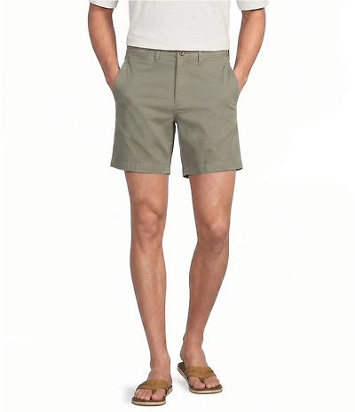 Tommy Bahama Boracay Island Chino Flat-Front 7#double; Inseam Shorts