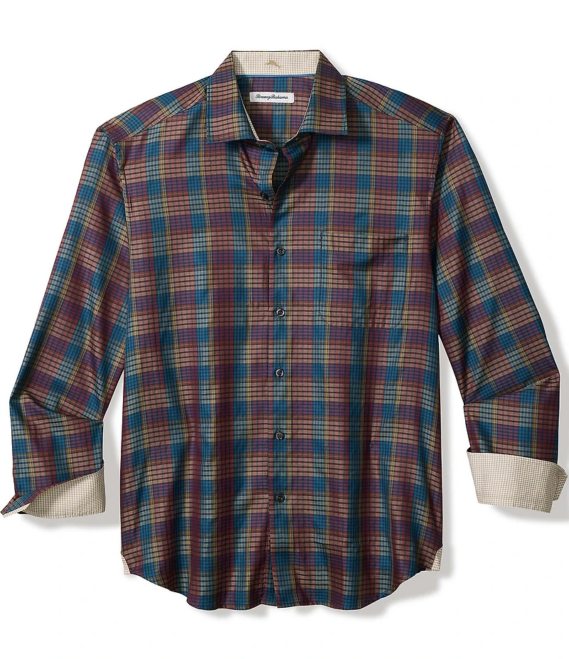 Tommy Bahama Bordeaux Plaid Long Sleeve Woven Shirt