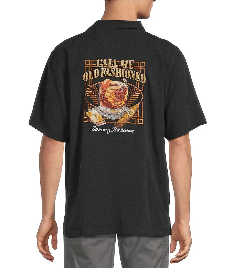Tommy Bahama Call Me Old Fashioned Short Sleeve Woven Camp Shirt