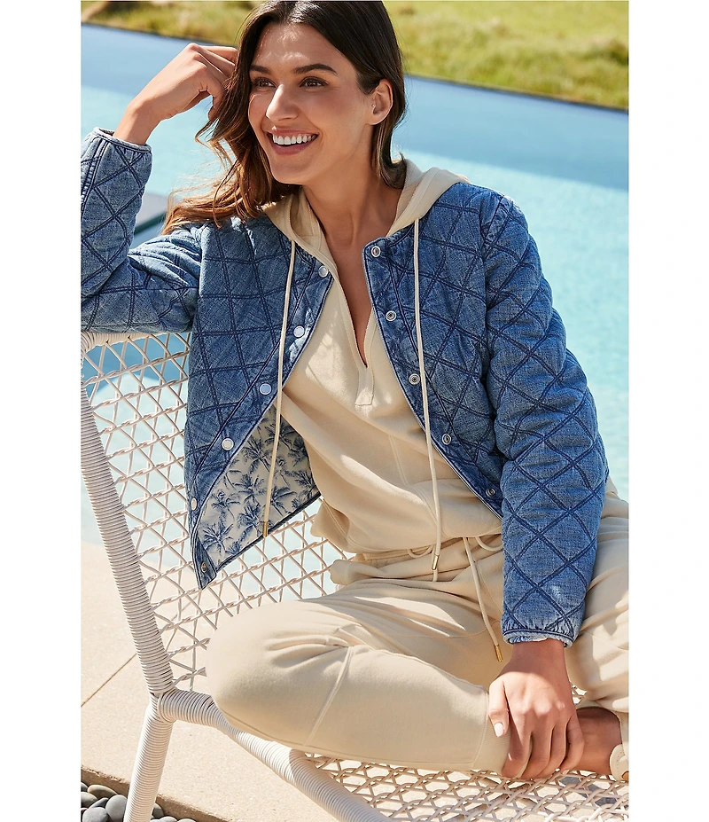 Tommy Bahama Captiva Isles Hybrid Twill French Terry Straight-Leg Pocketed Coordinating Drawstring Joggers