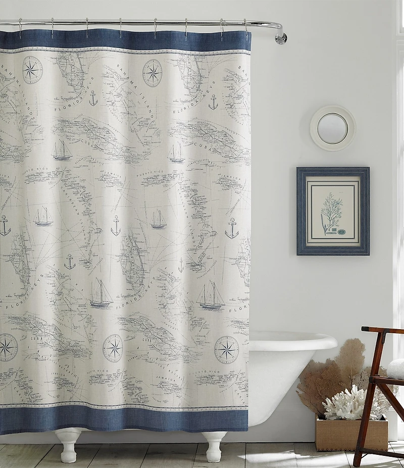 Tommy Bahama Caribbean Sea Shower Curtain