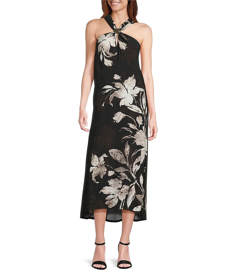 Tommy Bahama Carmela Bloom Beauty Halter Neck Midi Dress