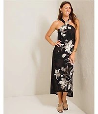 Tommy Bahama Carmela Bloom Beauty Halter Neck Midi Dress