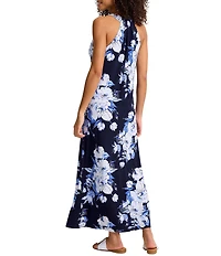 Tommy Bahama Carmela Floral Garden V-Neck Sleeveless A-Line Maxi Dress