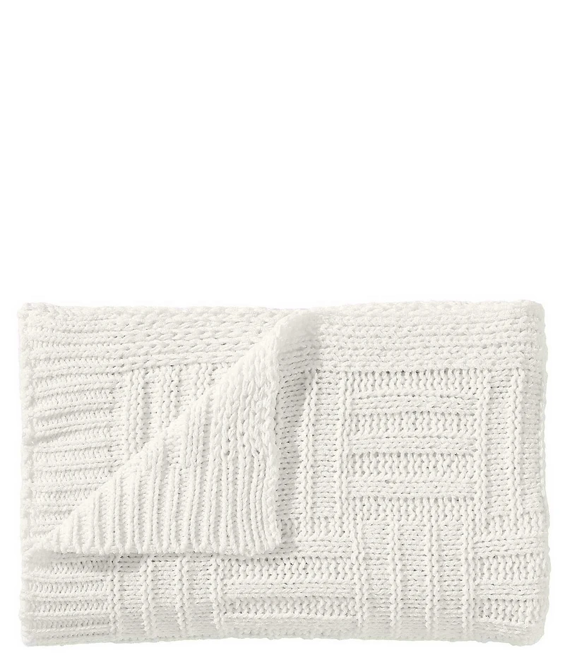 Tommy Bahama Chain Basket Knit Throw Blanket