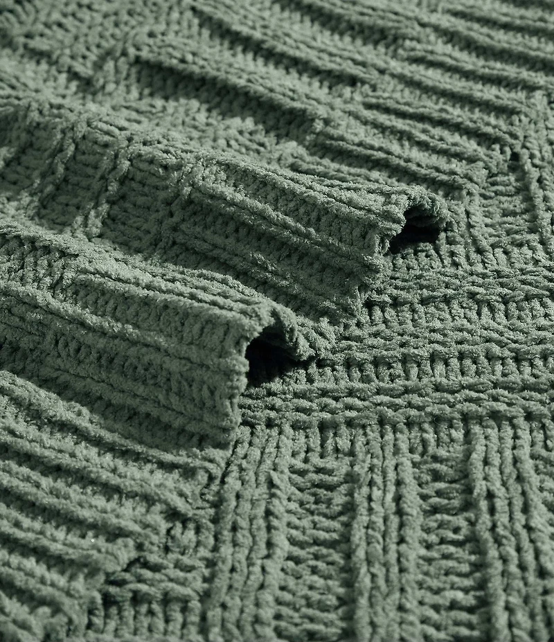 Tommy Bahama Chain Basket Knit Throw Blanket