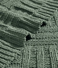 Tommy Bahama Chain Basket Knit Throw Blanket
