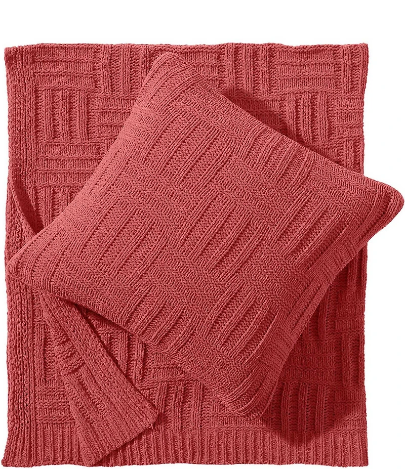 Tommy Bahama Chain Basket Knit Square Decorative Pillow