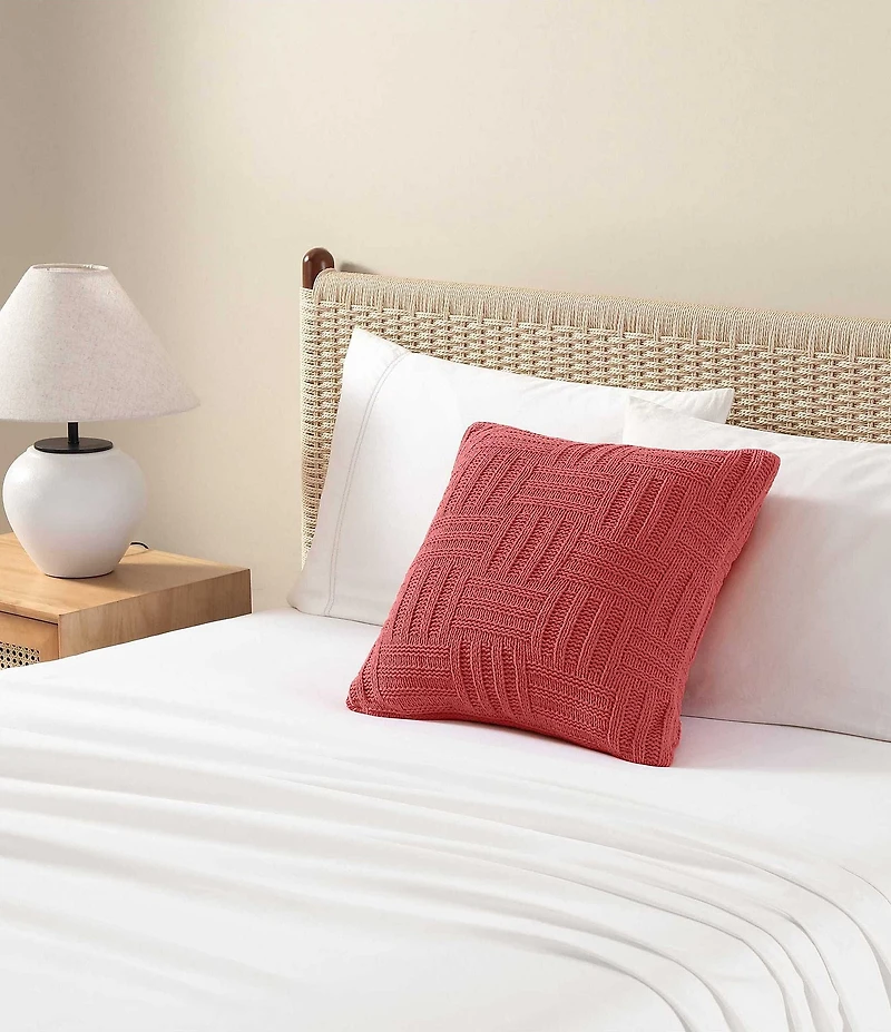 Tommy Bahama Chain Basket Knit Square Decorative Pillow
