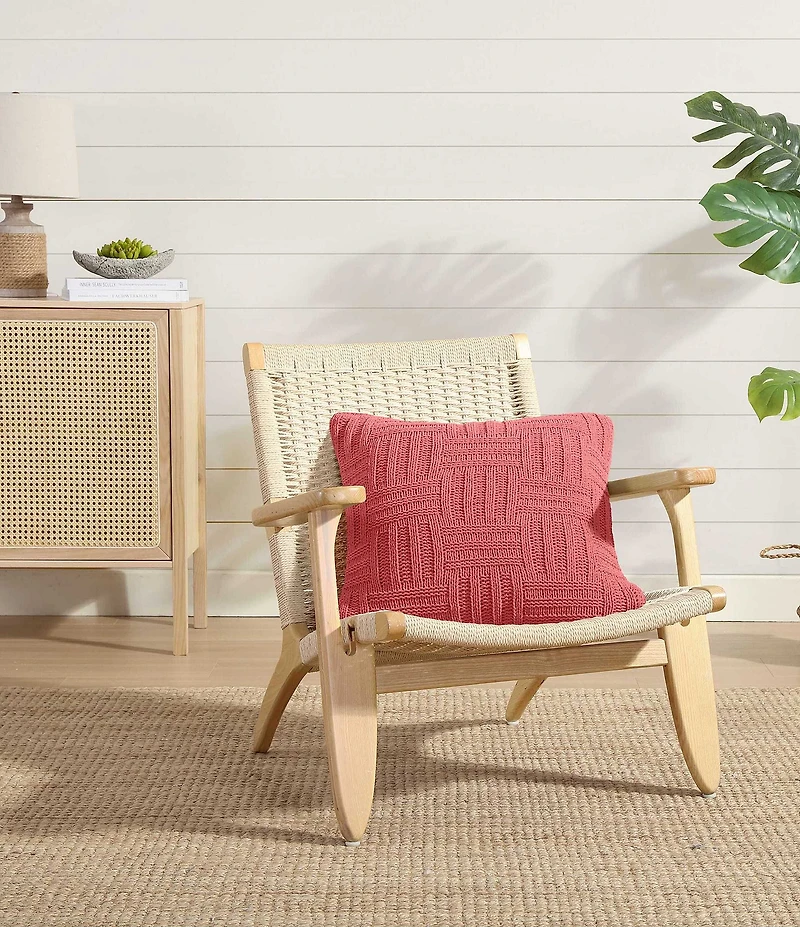 Tommy Bahama Chain Basket Knit Square Decorative Pillow