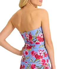 Tommy Bahama Chambray Beach Strapless Bandini Swim Top