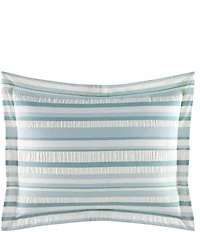 Tommy Bahama Clearwater Cay Striped Seersucker Cotton Reversible Duvet Cover Mini Set