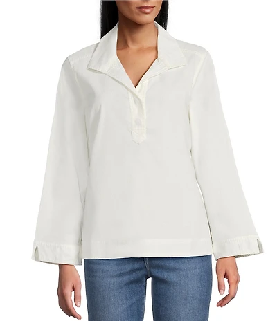 Tommy Bahama Coasta Micro Corduroy Point Collar Long Sleeve Popover