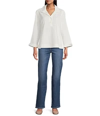 Tommy Bahama Coasta Micro Corduroy Point Collar Long Sleeve Popover