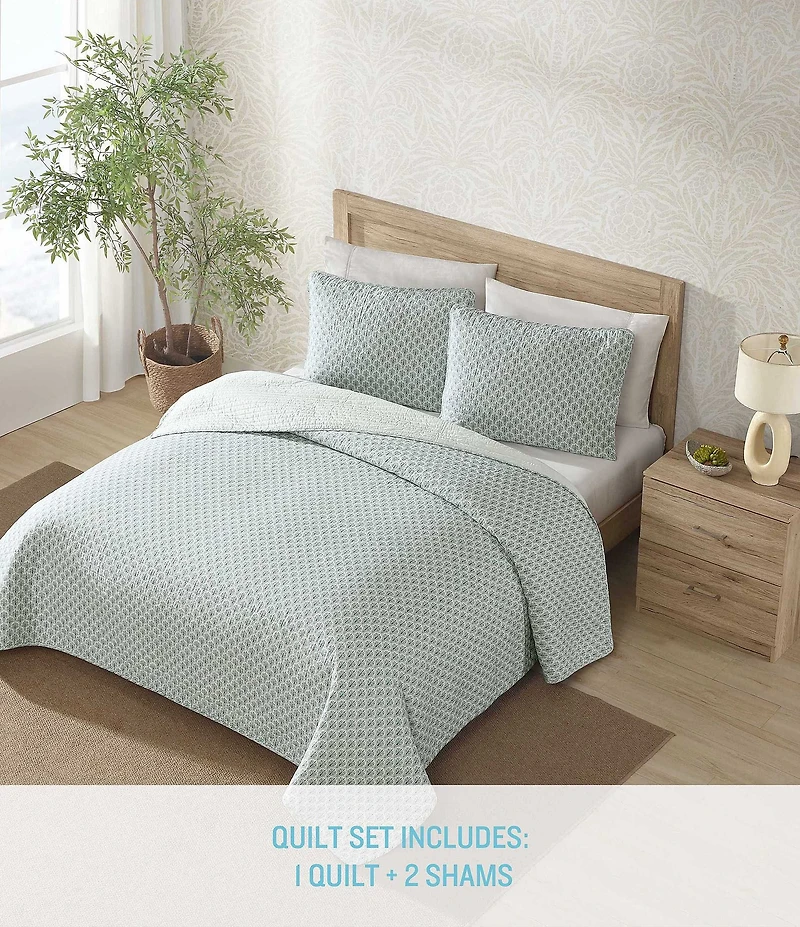 Tommy Bahama Coastal Batik Cotton Reversible Quilt Mini Set
