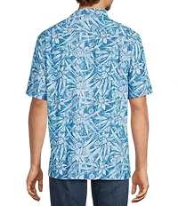 Tommy Bahama Coastal Ease Aqua Flora Short Sleeve Woven Camp Shirt