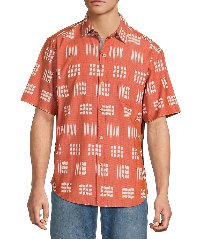 Tommy Bahama Coastal Ease Aqua Kay Short Sleeve Woven Shirt