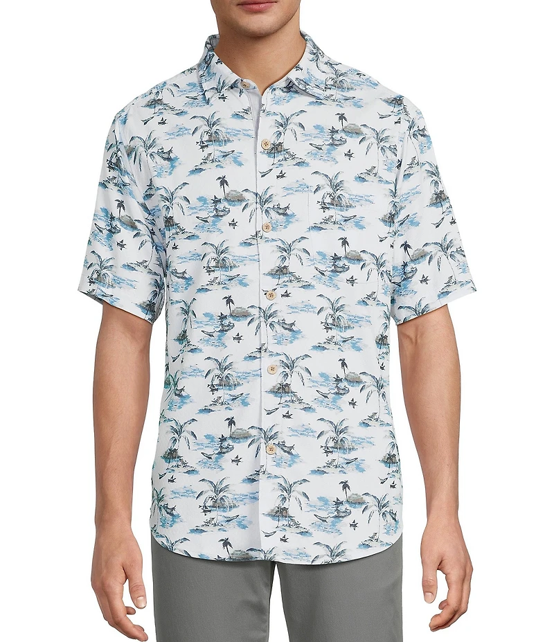 Tommy Bahama Coastal Ease Beachfront Paradise Short Sleeve Woven Shirt