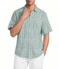 Tommy Bahama Coastal Ease Carrico Tiles Short Sleeve Woven Shirt