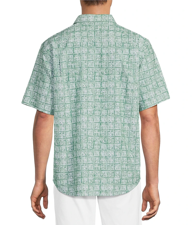 Tommy Bahama Coastal Ease Carrico Tiles Short Sleeve Woven Shirt
