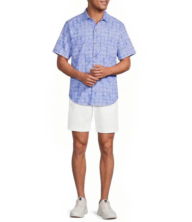 Tommy Bahama Coastal Ease Carrico Tiles Short Sleeve Woven Shirt