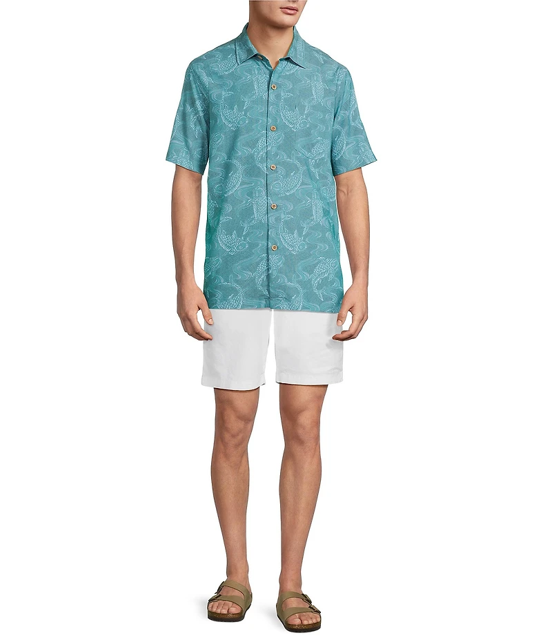 Tommy Bahama Coastal Ease Feeling Koi-Ful Short Sleeve Woven Shirt