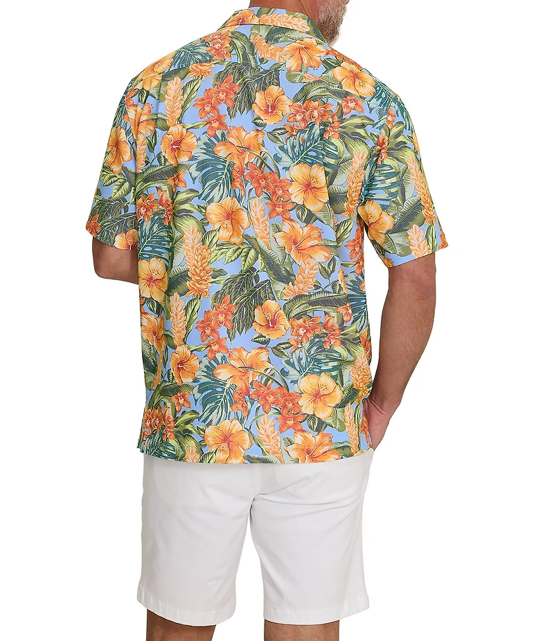Tommy Bahama Coastal Ease Golden Gardens Tropical Short Sleeve Woven Camp Shirt